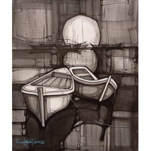 Salman Farooqi, 30 x 36 Inch, Acrylic on Canvas, Seascape Painting, AC-SF-650 Salman Farooqi, 30 x 36 Inch, Acrylic on Canvas, Seascape Painting, AC-SF-650